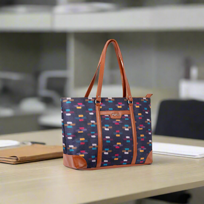 Ikat Glitch Office Tote Bag