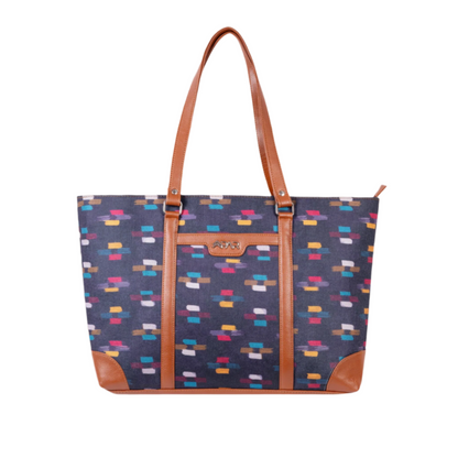 Ikat Glitch Office Tote Bag