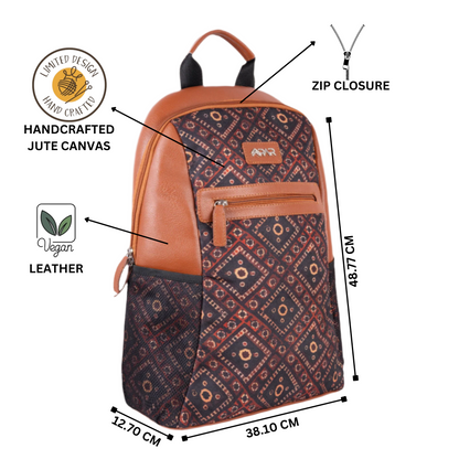 Ajrakh Squares Regular Backpack