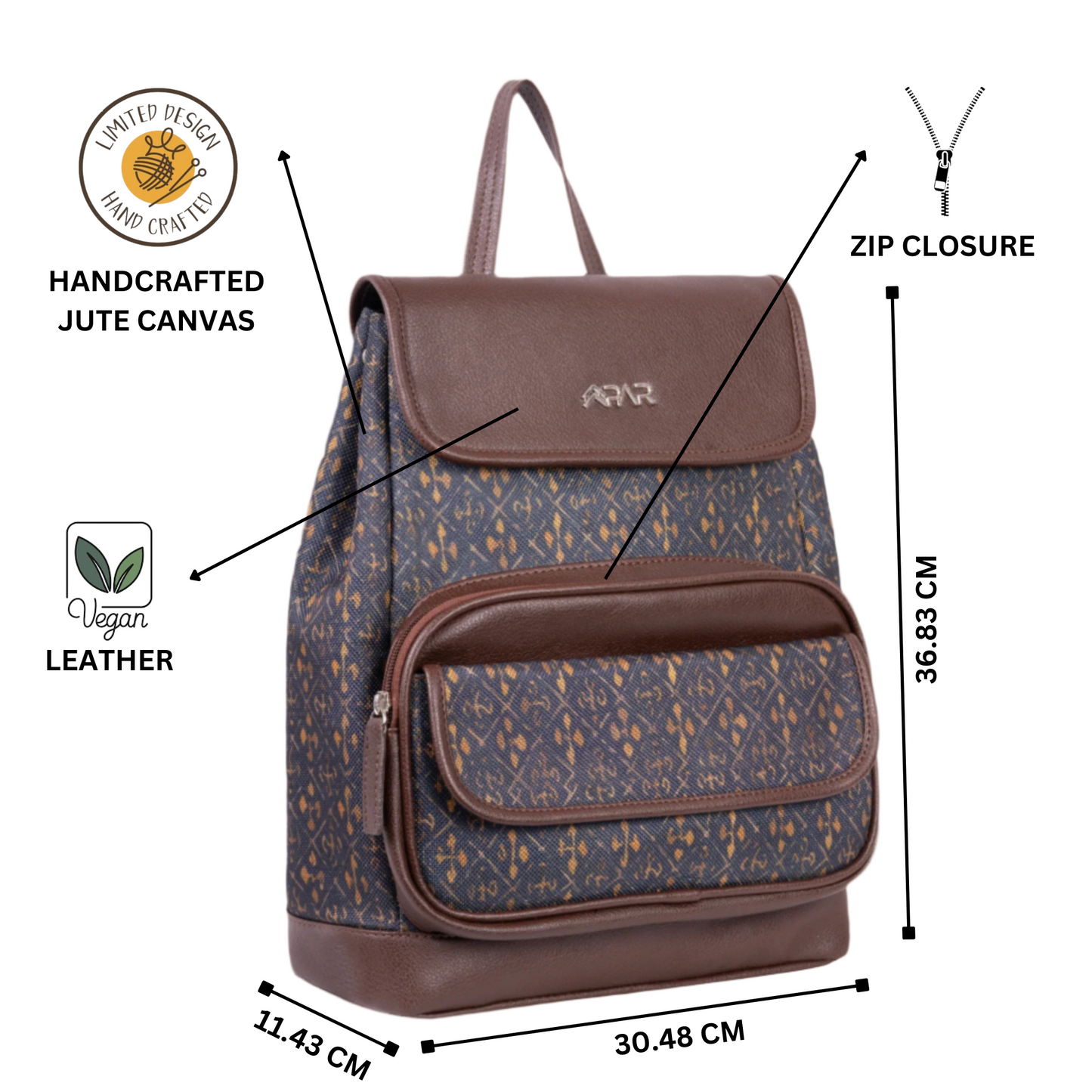 Ikat Denim Urban Backpack