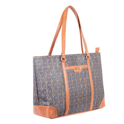 Ikat Denim Office Tote Bag