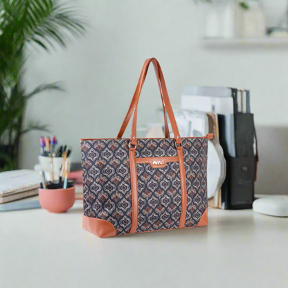 Ajrakh Shaded Office Tote Bag